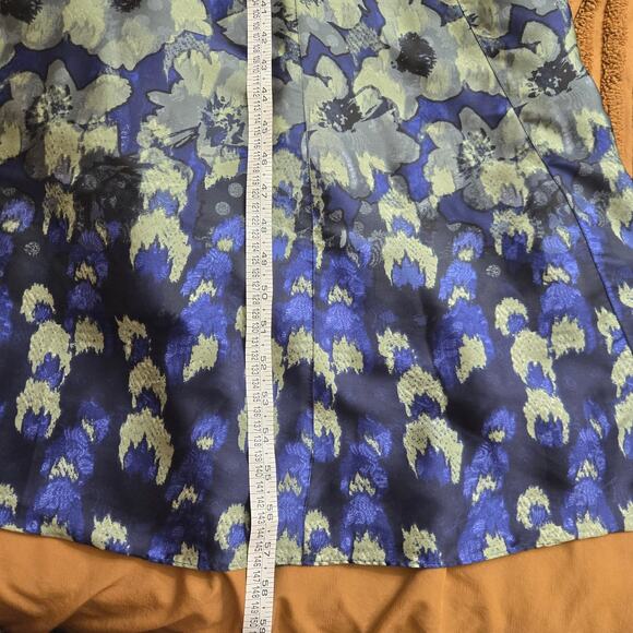 Banana Republic Dark Cottage Whimsigoth Empire Waist Satin Floral Maxi Dress 14 - Picture 11 of 11